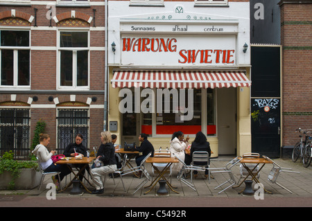Restaurant serving Surinamese foods and drinks at Albert Cuypstraat de Pijp district Amsterdam the Netherlands Europe Stock Photo
