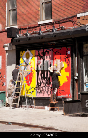 Elizabeth Street, NoLita, Painting Storefront Stock Photo
