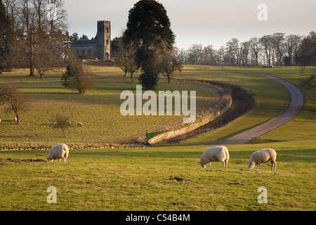 The church at Calke Abbey Stock Photo