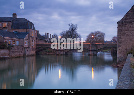 Stamford bridge at dusk Stock Photo