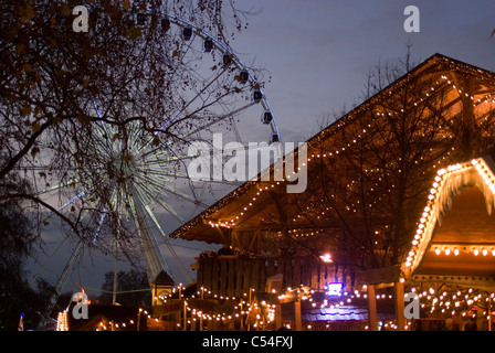 Winter Wonderland, an Annual Christmas Fair and Amusement Park in Hyde Park, London, England Stock Photo