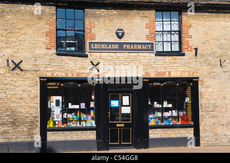 The Pharmacy, High Street, Lechlade on Thames, the Cotswolds, Gloucestershire, England, UK Stock Photo