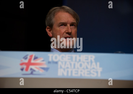 October 6th 2010,Birmingham, UK. Owen Paterson MP, Speaks to delegates at the Conservative Party Conference Stock Photo