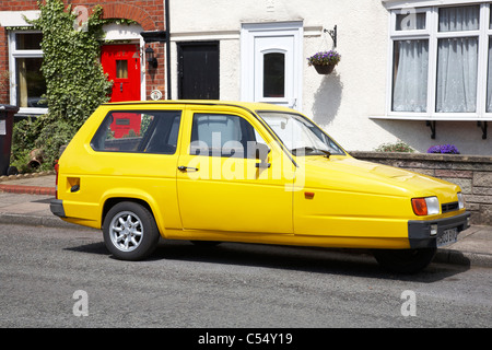 Yellow Reliant Robin van Stock Photo