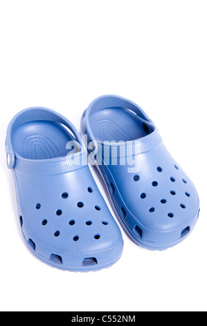 A pair of Crocs shoes on a white background Stock Photo - Alamy