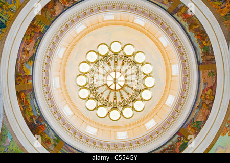 USA, Utah, Salt Lake City, Rotunda in State Capitol Building Stock Photo