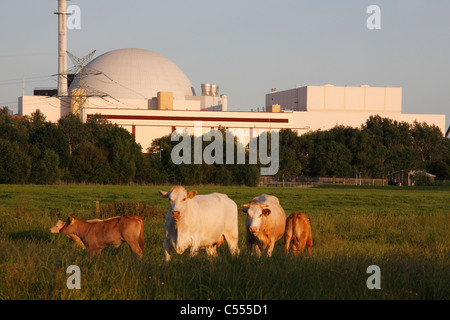 nuclear power station in Brokdorf, Germany Stock Photo