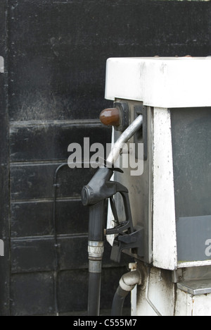 Old fashioned petrol pump Stock Photo