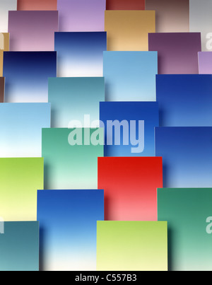 Rows of colorful squares Stock Photo