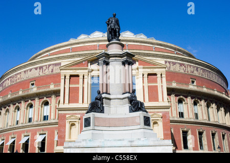 Statue in front of a monument, Royal Albert Hall, Kensington, London, England Stock Photo