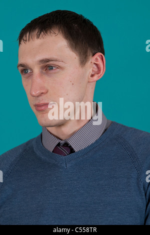Young polish man looking away Stock Photo