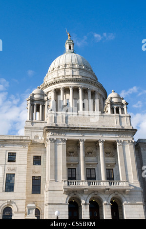 Low angle view of a government building, Rhode Island State Capitol, Providence, Rhode Island, USA Stock Photo