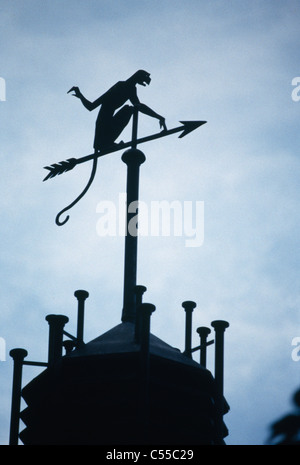 USA, New York State, New York City, Central Park Zoo, Weather vane against sky Stock Photo