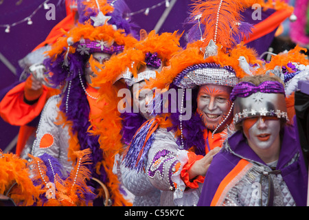 The Netherlands, Maastricht, People enjoying during yearly Carnival festival. Stock Photo