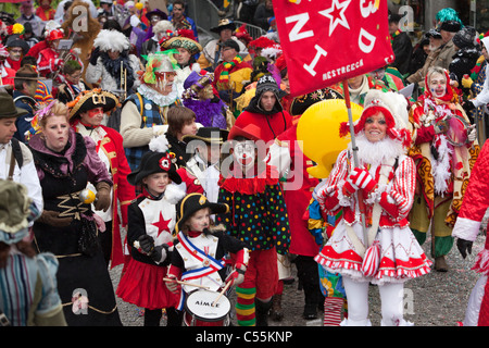 The Netherlands, Maastricht, People enjoying during yearly Carnival festival. Stock Photo