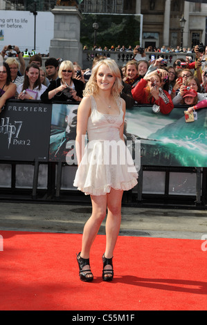 EVANNA LYNCH HARRY POTTER AND THE DEATHLY HALLOWS - PART 2 - WORLD PREMIERE TRAFALGAR SQUARE LONDON ENGLAND 07 July 2011 Stock Photo