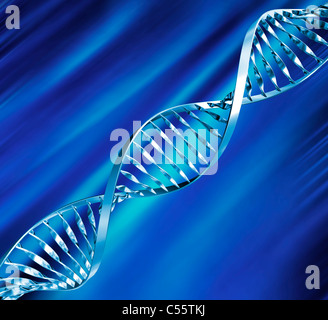 3D render of DNA strands on abstract background Stock Photo - Alamy