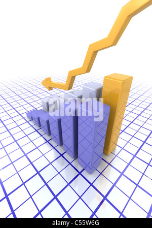Graph 3d render Stock Photo - Alamy