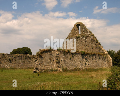 Remains of a tithe barn at St Leonard's New Forest Hampshire England UK reputed to have been one of the largest in the country Stock Photo