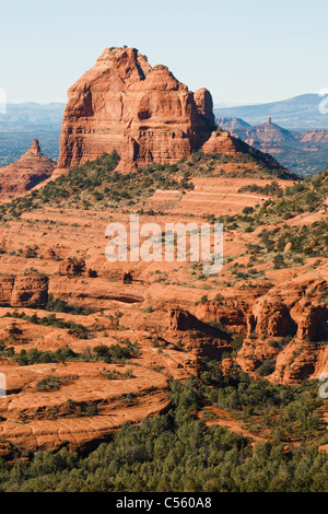 USA, Arizona, Sedona, View from Schnebly Hill of Red Rocks Stock Photo