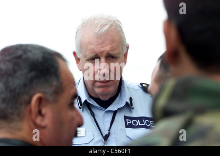 Assistant Chief Constable Douglas Brand during visit to Baghdad's Police Academy, Iraq, Middle East Stock Photo