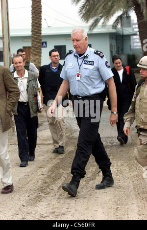 Assistant Chief Constable Douglas Brand during visit to Baghdad's Police Academy, Iraq, Middle East Stock Photo