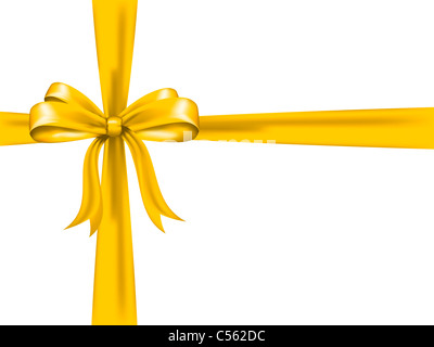 Detailed gold bow background Stock Photo