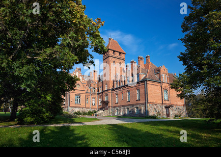 Jaunmoku castle - a tourist attraction near town of Tukums, Latvia Stock Photo