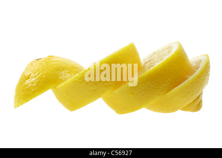 Row of Sliced Lemon Stock Photo