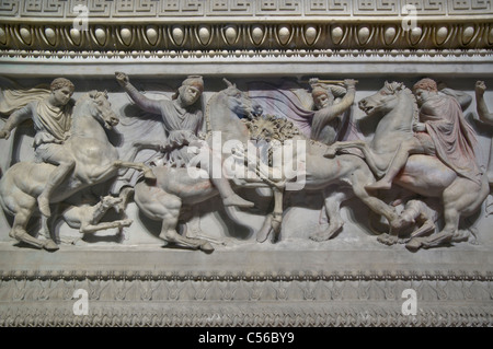 The Alexander Sarcophagus is considered as the most important artifact in the İstanbul Archaeological Museums. Turkey Stock Photo