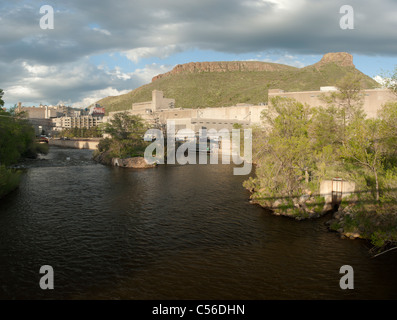 Coors Brewery, Clear Creek, and Castle Rock in Golden, Colorado Stock Photo
