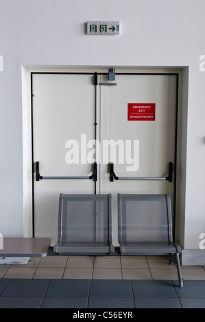 Blocked fire exit Fire Exit keep clear Obstruction and obstructed Stock ...