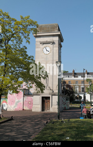 The Stockwell Great War Memorial in Stockwell Memorial Gardens, Stockwell, London, UK. Stock Photo