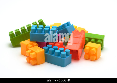 Building Blocks, Plastic Stock Photo