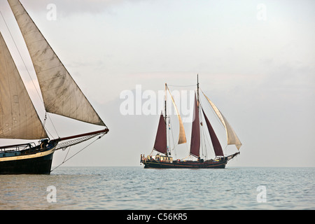 The Netherlands, Enkhuizen. Yearly race of traditional sailing ships called Klipperrace. Stock Photo