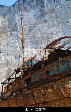 MV Panagiotis at Navagio (Shipwreck) Bay, Zakynthos Stock Photo