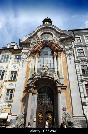 The ornate exterior of St Johann Nepomuk Kirche Munich Bavaria Germany Munchen Deutschland Stock Photo