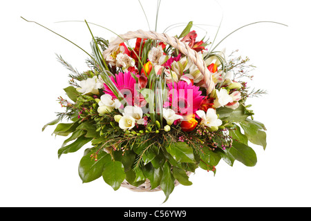 beautiful flowers in the basket Stock Photo