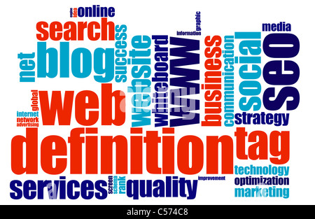 Web word cloud Stock Photo