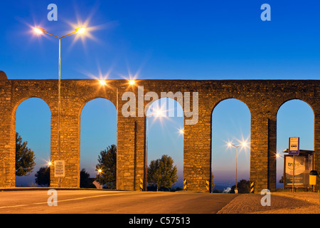 Silver Water Aqueduct, Evora, Portugal, Europe Stock Photo