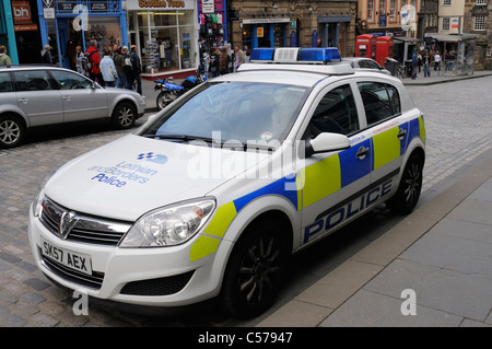 Lothian And Borders Police Car Parked On The Royal Mile Edinburgh Scotland Stock Photo