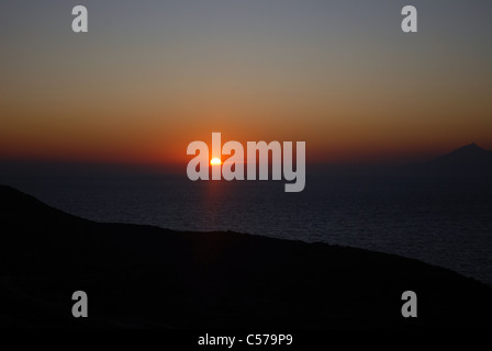Sunset in Lemnos - Greece Stock Photo