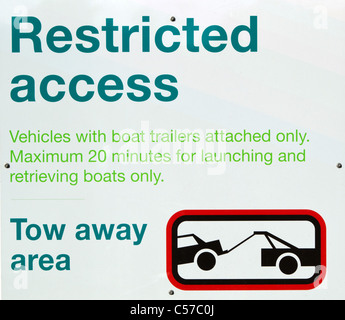Sign, restricted parking, Auckland, New Zealand, Monday, July 11, 2011. Stock Photo