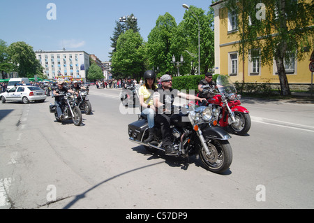 Owners and fans of motorcycle chopper gather in Gabrovo - Bulgaria in the fourth edition of CHROME EVENT. Stock Photo