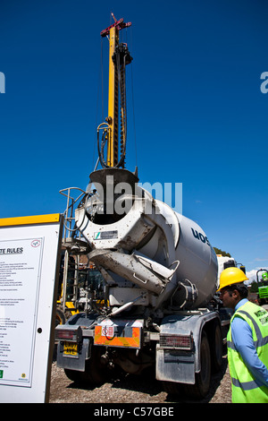 Large Mobile Cement Mixer Stock Photo