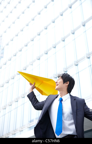 go-ahead business worker Stock Photo