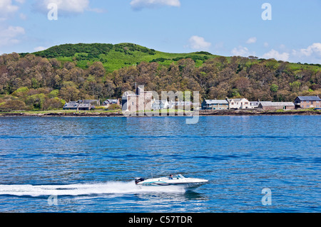 Portencross Castle on the Firth of Clyde near West Kilbride in Ayrshire Scotland Stock Photo