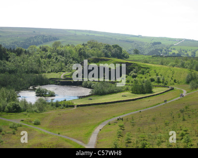 Crag Lough in Cumbria near mile castle 39 on Hadrian's wall Stock Photo