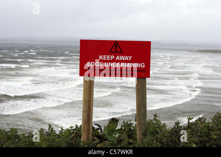 Cliff edge at Rossnowlagh, County Donegal, Ireland Stock Photo