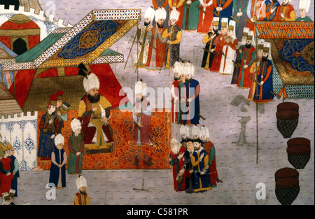 Istanbul Turkey Topkapi Sultan Mahmud Iii Received The Hungarians C. 1548 Stock Photo